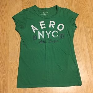 Aeropostale green tee size large
